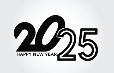2025 Happy New Year design art Template