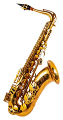 PNG Unique golden sax in studio