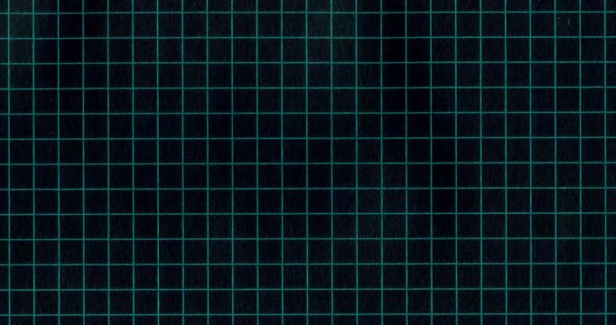 Exercise book black grid raw 4K 4096 medium cells. Crazy doodle grunge paper scan pulsing stop motion blank background good for titles, intro, school, background, etc...