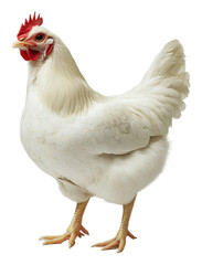 Fototapeta premium PNG White chicken standing on a white background
