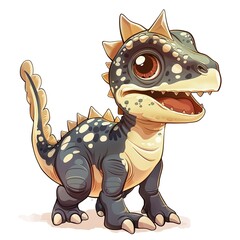 Obraz premium Diplodocusealristic fantasy animal cartoon isolated whitebackground