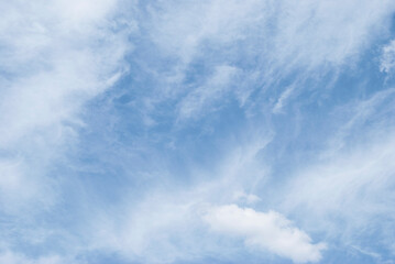gentle white clouds in the blue sky