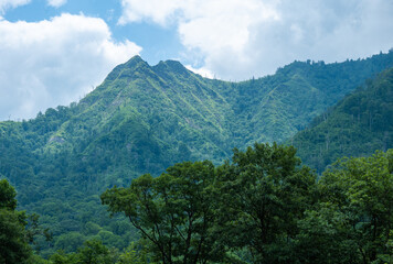 clouds over the mountain