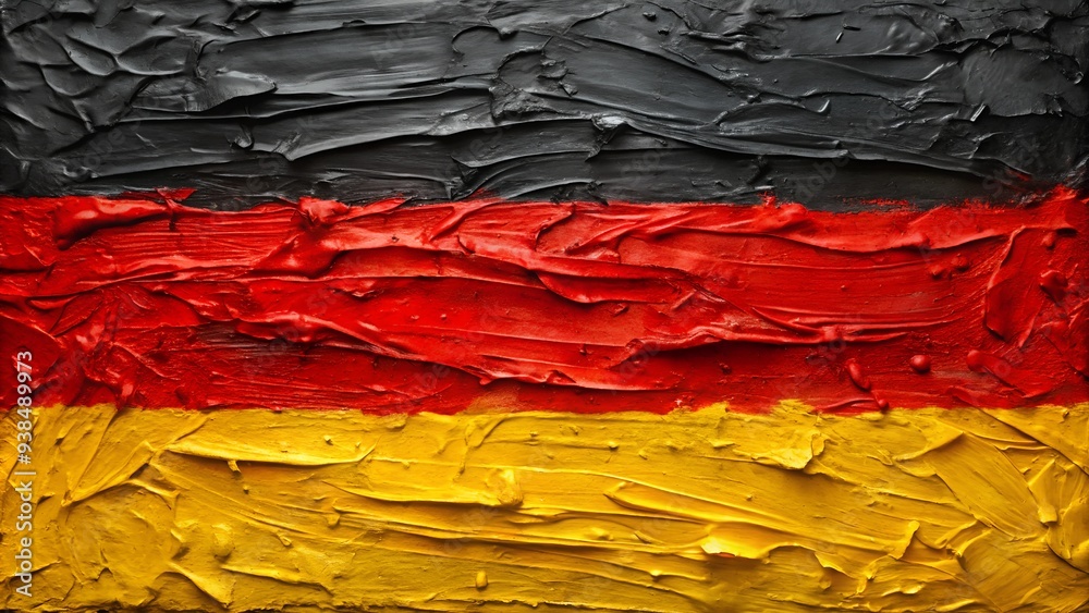 Wall mural flag of germany oil painting and palette knife