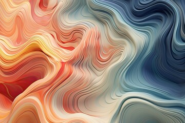 Obraz premium A vibrant abstract organic form that blends fluid, realistic, and fantastical elements. Ultra-detailed textures and bold, dynamic lines create an intricate, captivating composition. Abstract colorful 