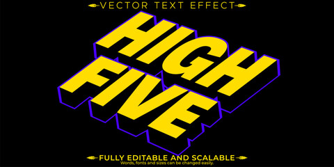 Poster editable text effect, editable 80s and retro text style