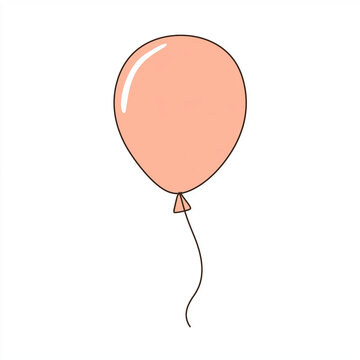 recommend clip art: Simple Line Depiction of a Balloon Floating: Duplicate with Subtle Variation