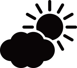 曇り時々晴れのアイコンイラスト