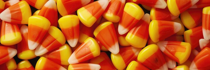 Colorful candy corn for a cheerful Halloween celebration