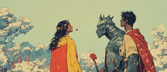 Fototapeta premium Mystic Rose Medieval Manuscript Rosicrucianism Religion Spiritual Symbol