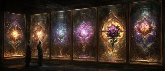 Mystic Rose Medieval Manuscript Rosicrucianism Religion Spiritual Symbol
