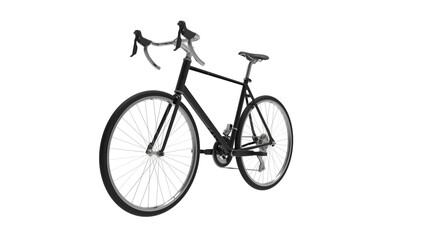 Obraz premium Generic black bicycle isolate in transparent png