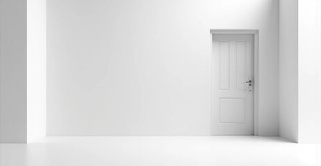 empty white room with door