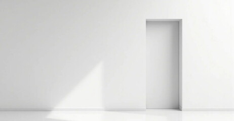 empty white room with white walls