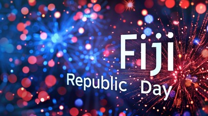 Joyful commemoration: Fiji independence day, background, wallpaper, celebrating freedom with festive decorations, traditional ceremonies, and patriotic expression
