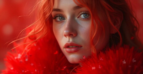 portrait of a woman with red hair