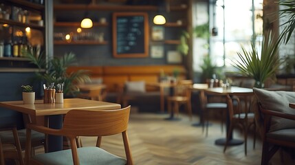 Fototapeta premium Interior of event space and cafe : Generative AI