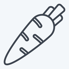 Icon Carrot. related to Breakfast symbol. line style. simple illustration