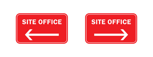 Vector Site Office Signs Illustration