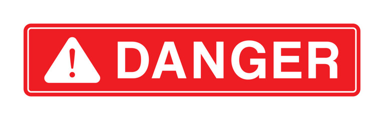 Vector Red Danger Sign Illustration