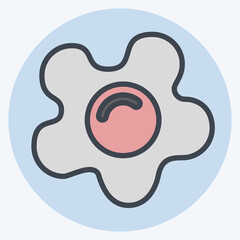 Icon Fried Egg. related to Breakfast symbol. color mate style. simple illustration