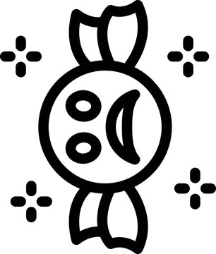 recommend clip art: Candy emoji showing a wry smile facial expression with sparkles