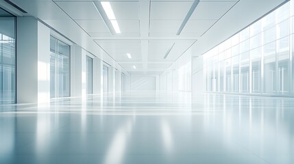 Empty hall in the modern office building : Generative AI