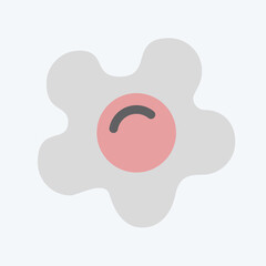 Icon Fried Egg. related to Breakfast symbol. flat style. simple illustration