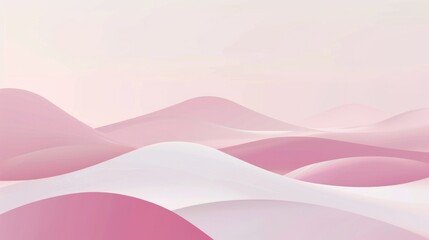 Abstract Pink and White Landscape