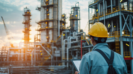 Fototapeta premium Protección y Prevención: Seguridad Industrial en Acción