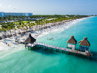 sandy beach with palm trees