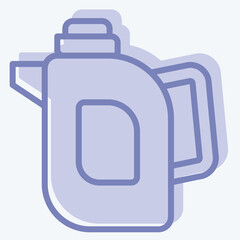 Icon Tea Pot. related to Breakfast symbol. two tone style. simple illustration