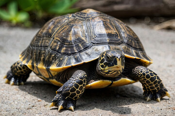 Obraz premium a magnificent happy turtle 