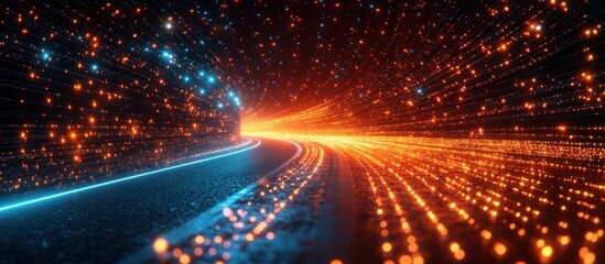 Obraz premium Digital Highway: A Road to the Future