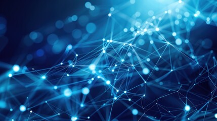 Obraz premium Abstract Blue Network of Light