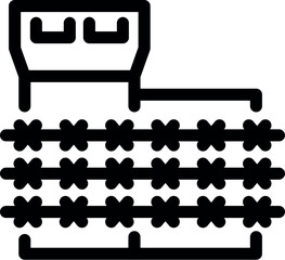 This icon represents a hydroponic system, an innovative method of growing plants without soil