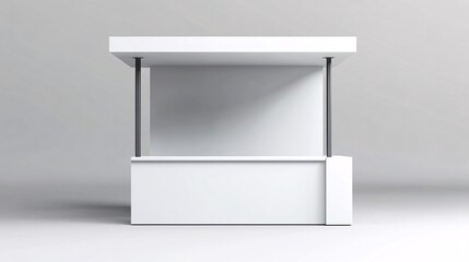 A realistic mockup of an advertising booth stand, isolated and designed to showcase products or services. Mockup