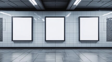 Subway Signs, Poster, Billboard Mockup.