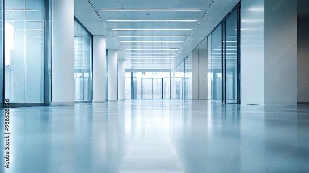 Poster modern empty business space brand new office : generative ai