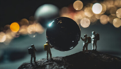 Obraz premium 宇宙飛行士のイラスト