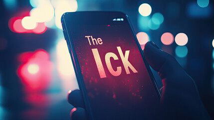 The Ick written in bold text on a phone screen. This meme describes when someone sees the person they are dating do something that makes them undesirable