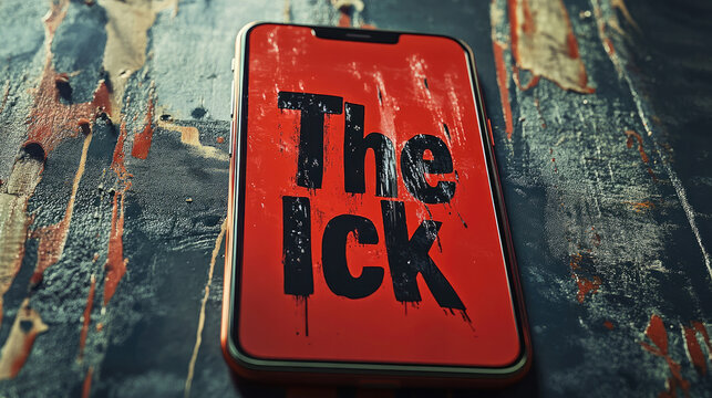 The Ick written in bold text on a phone screen. This meme describes when someone sees the person they are dating do something that makes them undesirable