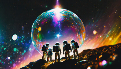 Obraz premium 宇宙飛行士のイラスト