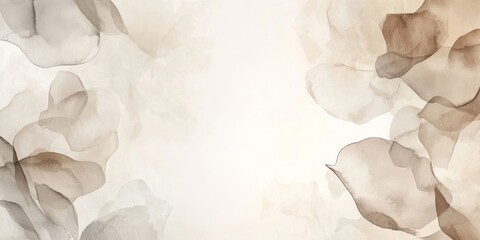 A minimalist background with soft abstract watercolor strokes in light gray and beige. The gentle blending of the hues creates a calming and serene atmosphere with an understated elegance.