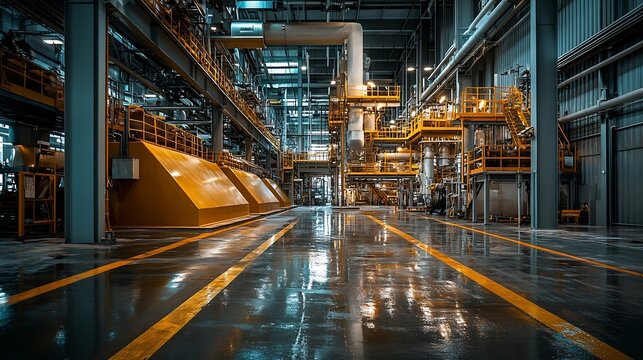 Interior of Poultry Feed Mill Plant Thailand : Generative AI