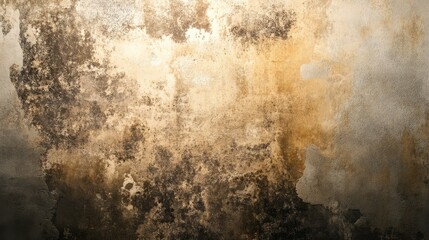 Obraz premium A vintage-inspired wall texture with a dark beige cement pattern. Beige wall with an old, worn surface in a retro design with rich charm.