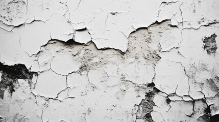 Obraz premium A vintage-inspired wall texture featuring a dark white cement pattern. White wall with an antique, worn surface in a retro design with rich charm.
