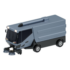 3D Street sweeper. 3D Icon