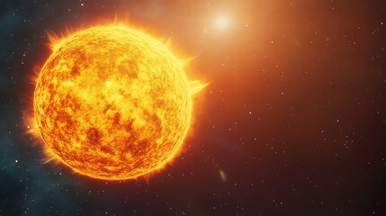 A Close-up View of the Sun in Space