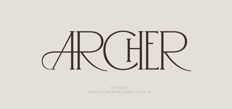 AR CH logo font and number. ci corporate identity modern luxury. Typography elegant beauty lettering serif italic fonts decorative brand wedding vintage retro logos. vector illustration